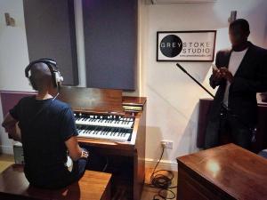 Bizzi Dixon at Greystoke Studio: Paloma Faith pianist, Peter Dayley on our hammond
